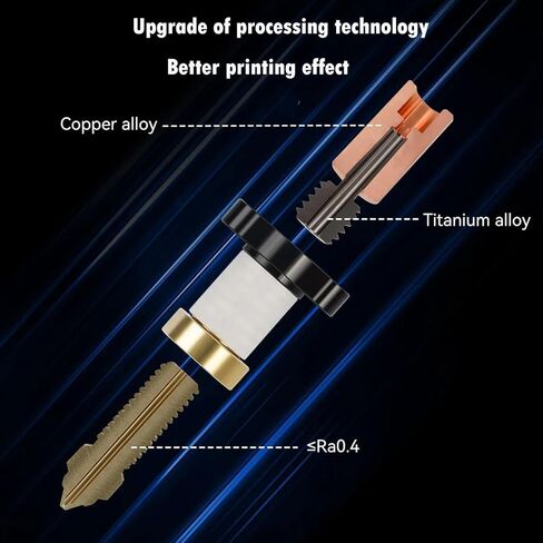 مجموعة قوالب التسخين السيراميكية K1، طابعة ثلاثية الأبعاد 300 درجة مئوية أنبوب الحلق من سبائك التيتانيوم بدرجة حرارة عالية مجموعة قوالب الحرارة الساخنة لـ K1، K1 Max in Kuwait