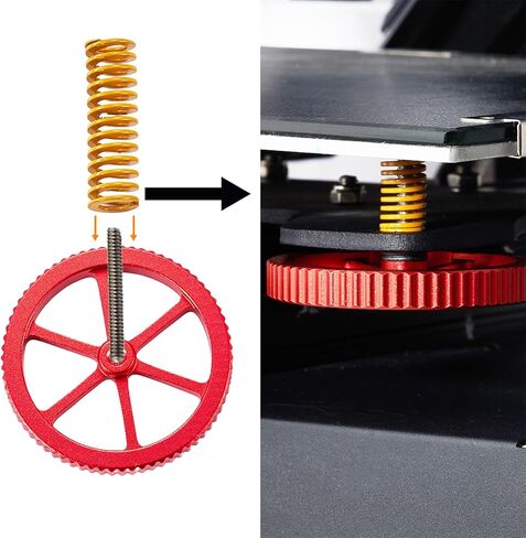 Ender 3 Springs Upgrade Kit,4Pcs Aluminum Hand Twist Leveling Nut with 4Pcs Ender 3 Bed Springs/Glass Bed Clips for Ender 3/Ender 3 Pro, Ender 5/Plus/Pro, CR-10/CR10S/CR 10S Pro 3D Printe in Saudi Arabia