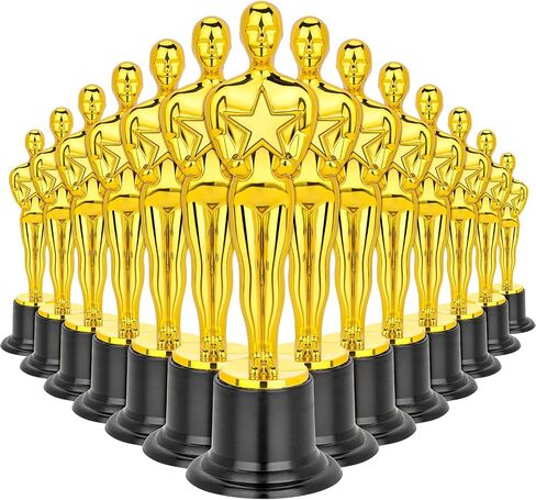 6" Gold Award Trophies Pack of 14 Bulk Award Trophy for Theme Party, Party Favor, Game Prize, School Award, Classroom Prize, Appreciation Gifts and Award Ceremony in Saudi Arabia