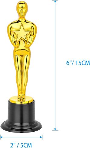 6" Gold Award Trophies Pack of 14 Bulk Award Trophy for Theme Party, Party Favor, Game Prize, School Award, Classroom Prize, Appreciation Gifts and Award Ceremony in Saudi Arabia