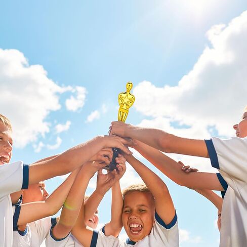 6" Gold Award Trophies Pack of 14 Bulk Award Trophy for Theme Party, Party Favor, Game Prize, School Award, Classroom Prize, Appreciation Gifts and Award Ceremony in Saudi Arabia