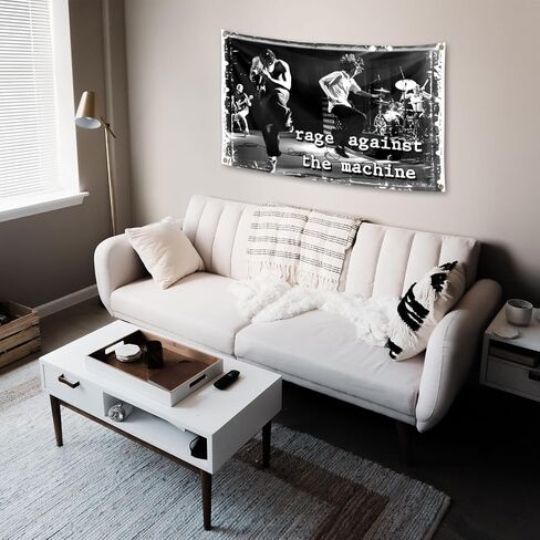 Generic The Rock Rage Band Against the Machine Wall Tapestry for Bedroom, Party Tapestry College Dorm Rooms Decor Tapestry 3x5 Ft Tapestry for Room Guys Teen Boys Girls, black in Saudi Arabia