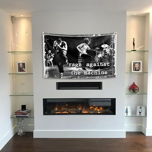 Generic The Rock Rage Band Against the Machine Wall Tapestry for Bedroom, Party Tapestry College Dorm Rooms Decor Tapestry 3x5 Ft Tapestry for Room Guys Teen Boys Girls, black in Saudi Arabia