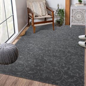 Runner Rug for Hallway Vintage Medallion Textured Runner Rug with Non-Slip Rubber Backing Machine Woven Floor Cover for Bedroom, Kitchen Bathroom Mat Aesthetic Rug Runners 2x6, Beige