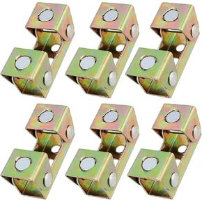 6 PCS V-Type Magnetic Welding Clamps, Adjustable V-Type Fixture Clamp, Magnetic V Pads Kit, Magnetic V-sharp Tab Holder Corner for Tack Welding, 18 Lbs Pull Force