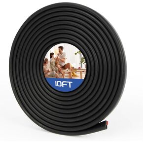 Rubber Edge Trim U Channel - Self Adhesive Rubber Trim for Steel plates, Doors, Windows, Glass, Car, Table Corners and DIY Edge Protection Decorative U Strip Trim 10FT