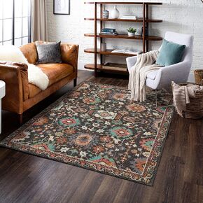 Mohawk Home Endfield Denim Blue 6' x 9' Southwestern Medallion Area Rug Perfect for Living Room, Dining Room, Office