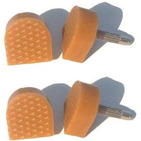 6 Pairs Beige U Shaped High Heel Tips Shoes Replacement Kit Non-Slip Shoes Repair Taps Cap Women Lady Girls High Heel Cap Protectors Non-Slip Durable Reduce Noise (Thick Pins 3mm;10mm x 10mm)