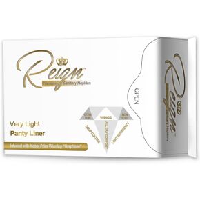 Reign Premium Sanitary Napkin Panty Liners with Wings for Women, Ultra Light Menstrual Pads , Regular Absorbency, 20 Count, 1 Pack