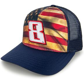 Kyle Busch 2024 Patriotic Sublimated Mesh #8 Hat Multi