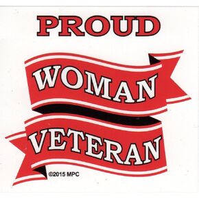 None Proud Woman Veteran Decal
