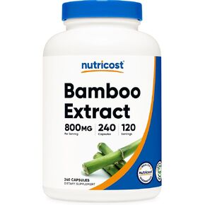 Nutricost Bamboo Extract, 400 mg, 240 Capsules - Vegan, Gluten Free and Non-GMO - 120 Servings with 800 mg