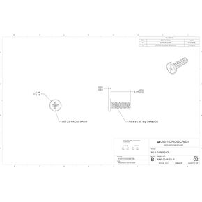 M0.6-0.15 x 2mm Machine Screw Stainless Steel Pan Head Phillips Drive (100 pcs) - M06-20-M-SS-P