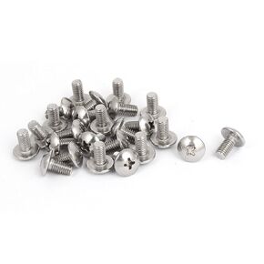 uxcell M5x10mm Stainless Steel Truss Phillips Head Machine Screws 25pcs
