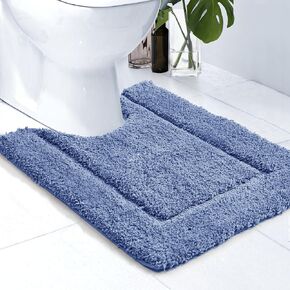 Deconovo Bath Mat - Luxury Bathroom Mat, Extra Soft Plush Bathroom Rug, Bathroom Rugs Non-slip Washable, Super Absorbent & Shaggy Indoor Door Mat Bath Carpet, Premium Bath Rugs (32 x 20, Blue)