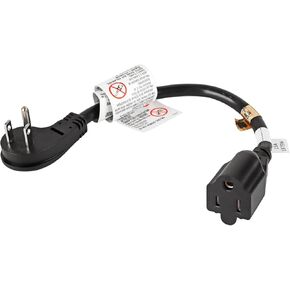 3Feet 1875W 15A 14AWG Flat Plug Heavy Duty Extension Cord Outlet Saver 3-Prong Grounded Short Power Extension Cord,UL Listed (3FT, White)