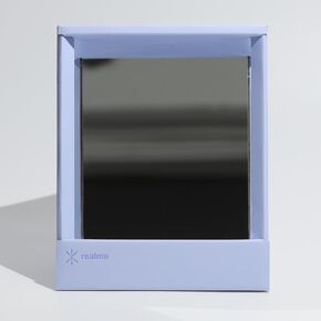 Realme Non-Reversing Cosmetic Stand Mirror, True Reflection, Vanity Makeup Mirror, 9" Non-Magnifying Desk Mirror, Rectangular Tabletop Mirror (Essential Edition) (Light Pink) in Kuwait