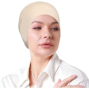 Women Under Hijab Cap Islamic Underscarf Turbans for Women Solid Color Hijab Bonnet Caps Muslim Scarf Inner Cap
