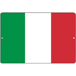 New Tin Sign Italian Flag Metal Tin Sign Wall Decor Man Cave Bar Italy for Outdoor & Indoor 8"x12"