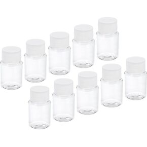 PATIKIL 80ml 2.7 Oz Wide Mouth Reagent Bottle, 18 Pack Storage Bottles Plastic Sample Containers for Home Laboratory