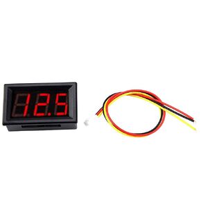 3 Wire Voltmeter DC 0-100V Mini Voltage Measuring 0.56" LED Display Digital Volt Panel Meter with Reverse (Red)