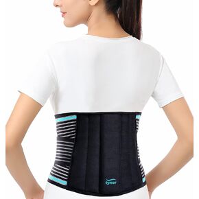 TYNOR Lumbo Sacral Belt Back Support Belt for Men & Women, Herniated Disc, Scoliosis & Lower Back Pain Breathable Back Brace Compression, Adjustable Straps with Removable Pad (Medium, Classic Black)