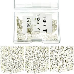 4.5 Grams (About 500 Pcs) Silver Solder Jewelry Precut Chips Solder Ultra Tiny Medium Density Easy Solder for Jewelry 2 x 2 mm (E Solder, M Solder, H Solder)