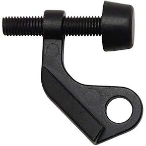 10 Pack - Designers Impressions Matte Black Heavy Duty Door Guard Hinge Pin Adjustable Door Stop : 8088