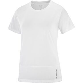 Salomon Women's Standard CROSS RUN SS TEE W-WHITE L