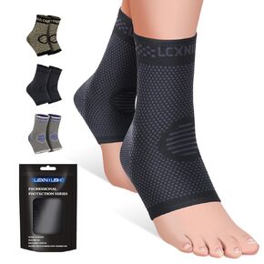 Lexniush Ankle Brace Socks for Sprained Ankle Compression Sleeve (Pair), Plantar Fasciitis Relief Achilles Tendonitis Brace, Best Ankle Support for Women Men, Arthritis Foot Braces for Pain,Sports Running,Stabilizing Ankle Wrap