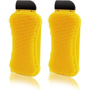 2PCS Silicone Sponge Multi-Purpose 3 in 1 Household Dish Scrubber Dish Brush