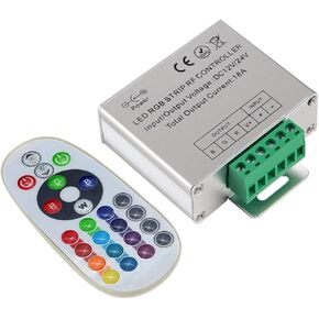 DC 12V-24V 18A LED Lights Controller 24Key RGB Remote Controller for 3528 5050 RGB LED Strip Lights, RGB Led Module Lights