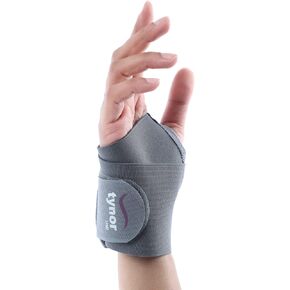 TYNOR Wrist Brace Support for Fitness, Weightlifting, Tendonitis, Carpal Tunnel, Arthritis, Sports & Tennis Wrist Compression Strap for Men & Women Adjustable Both Hands Wrist Wraps One Size (Grey)