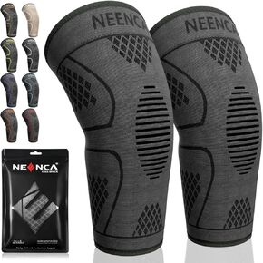 NEENCA Knee Braces for Knee Pain Women & Men -2 Pack Knee Sleeves for Knee Pain Set, Knee Brace Compression Sleeves, Knee Support for Sports, Running, Meniscus Tear, ACL, PCL, Arthritis Pain Relief…