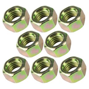 5/8" Hex Nut, Low Carbon Steel by Color Galvanization,Grade 4.8.(8pcs Pack)