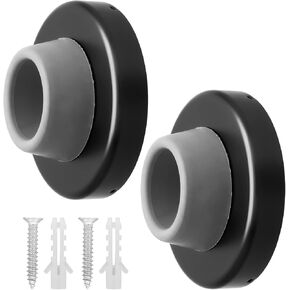 1 Pcs Concave Wall Mounted Door Bumper,Stainless Steel Door Stopper Wall Protector,Round Door Stop(Grey)