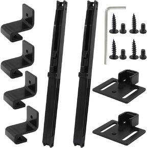 2PCS Soft Close Barn Door Hardware Kit, Spring Buffer Damper Smooth Operation, Hole-Free Design, Fits 70-160 Pound Doors