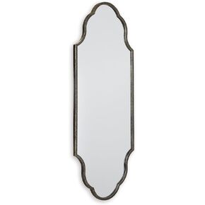 Signature Design by Ashley False Casual 43.7 Inch Keyhole Designed Accent Mirror, Antique Gold Finish