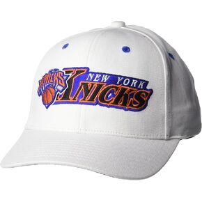 Mitchell & Ness New York Knicks NBA Oh Word Pro Snapback Hat Cap Hardwood Classics - White