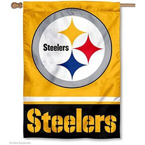 Pittsburgh Steelers Gold Two Sided House Flag