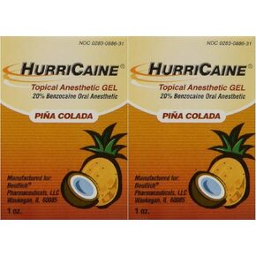 Beutlich LP Pharmaceuticals Hurricaine Topical Anesthetic Gel, Pi?a Colada, 1 Ounce- Pack of 2