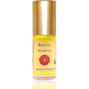 Bergamot Essential oil Perfume - USDA Certified Organic & Alcohol-Free - Blended with Premium Therapeutic Quality Essential Oils - SIZE: 5ML