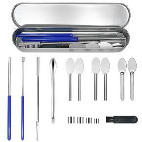 15 Piece Capsule Filling Machine Kit for Pill Filler - All Sizes 000 00 0 1 2 3 4 5, Micro Lab Spoons, Herb Powder Tamper Tool, Spatula Scoop, Versatile for Medication & Supplements