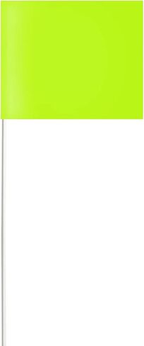 Plain Fluorescent Pink Vinyl Marking Flag - 4″ x 5″ with 18" Plastic Staff - Case of 100 in Saudi Arabia