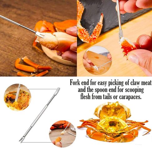 مجموعة أدوات المأكولات البحرية من Artcome مكونة من 16 قطعة تتضمن 2 مقرمشات جراد البحر، 6 شوك سرطان البحر، 4 مقشرات جراد البحر، 2 سخان زبدة، 1 مطارقة سرطان البحر، 1 مقص للأطعمة البحرية in Kuwait