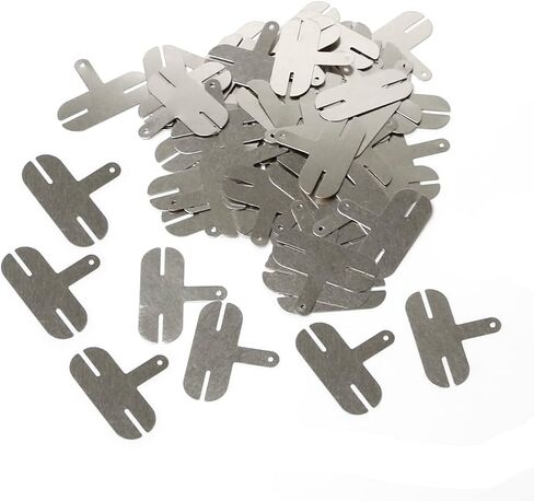 100pcs 2P H type T type Nickel Plated Steel Strips Sheet Soldering Tabs for DIY 18650 Lithium Battery Pack, Battery Connector Tab Battery Cell Spot Welding Welder (T type) in Saudi Arabia