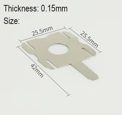 100pcs 2P H type T type Nickel Plated Steel Strips Sheet Soldering Tabs for DIY 18650 Lithium Battery Pack, Battery Connector Tab Battery Cell Spot Welding Welder (T type) in Saudi Arabia
