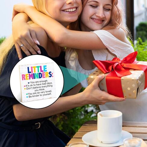 علامة مكتب ديكور خشبية ملهمة، تذكيرات صغيرة تحفيزية، لافتة خشبية للمكتب، رف طاولة لتزيين المنزل والمكتب وغرفة النوم 6.3 × 6.3 بوصة in Kuwait