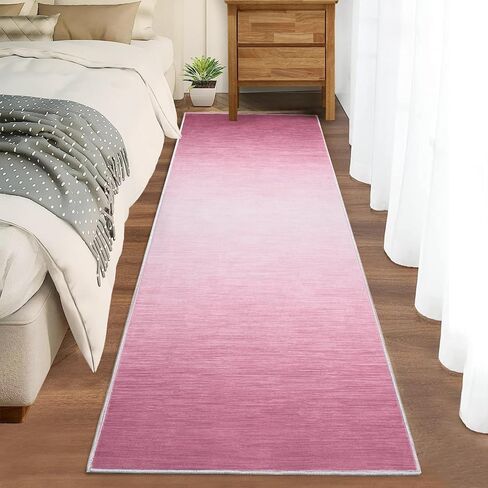Runner Rug Entry Rug Carpet Runners for Hallway 6ft Non Slip Bathroom Rugs Washable Rugs Modern Area Rug Kitchen Mat Abstract Rug Throw Rugs Stain Resistant Entryway Rugs Indoor Rug 2'x6' Pink in Saudi Arabia