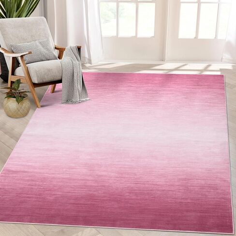 Runner Rug Entry Rug Carpet Runners for Hallway 6ft Non Slip Bathroom Rugs Washable Rugs Modern Area Rug Kitchen Mat Abstract Rug Throw Rugs Stain Resistant Entryway Rugs Indoor Rug 2'x6' Pink in Saudi Arabia